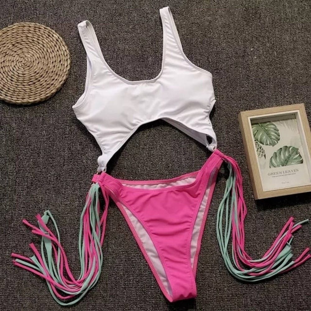 Color block one-piece - Picture 3 of 8
